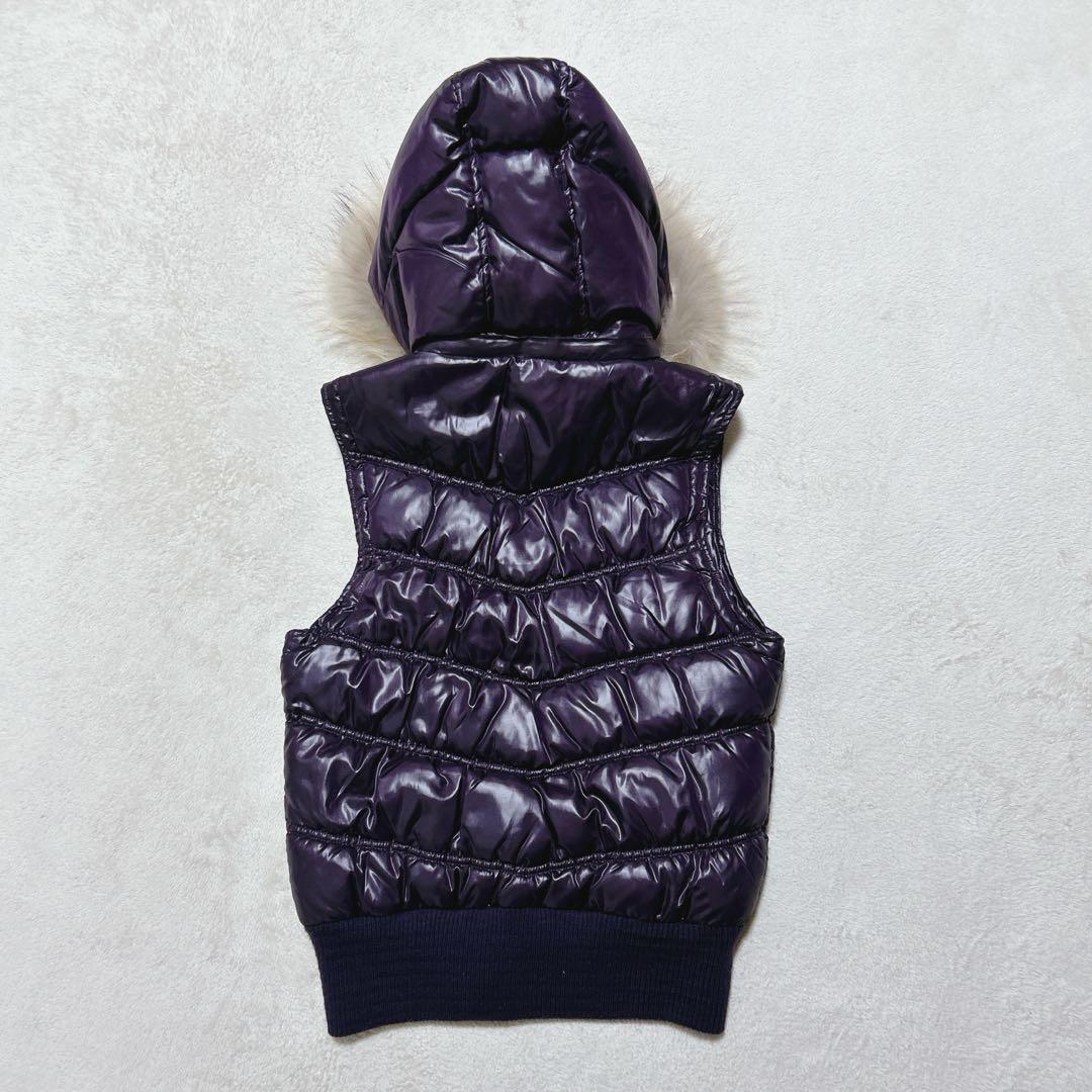 y2k 00s 3way ファー ダウンベスト 紫 お兄系 平成 短丈 光沢 - メルカリ