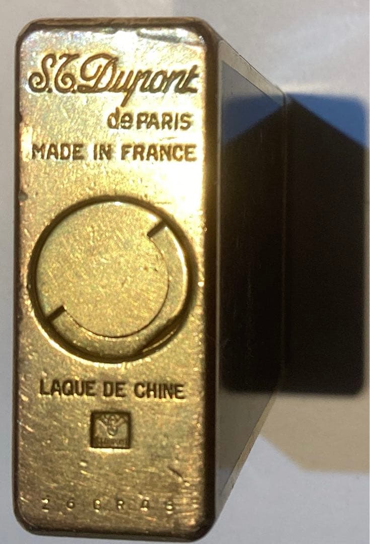 Dupontデュポン　ローラー式ガスライター黒漆塗りフランス製