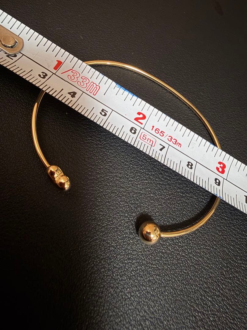 K18 ハート/ボール バングル ブレスレット