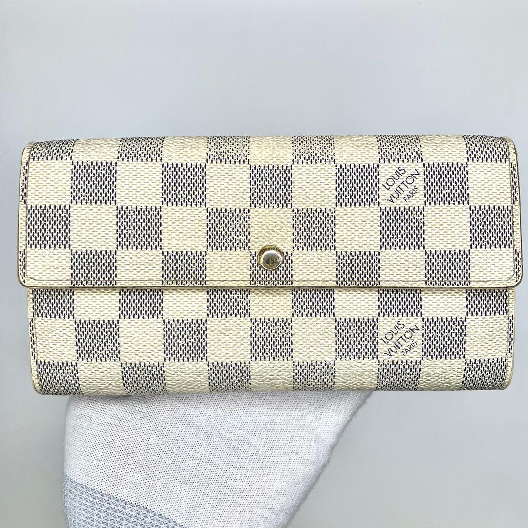 【美品】ルイヴィトン　ポルトフォイユサラ　ダミエ　アズール　長財布　10