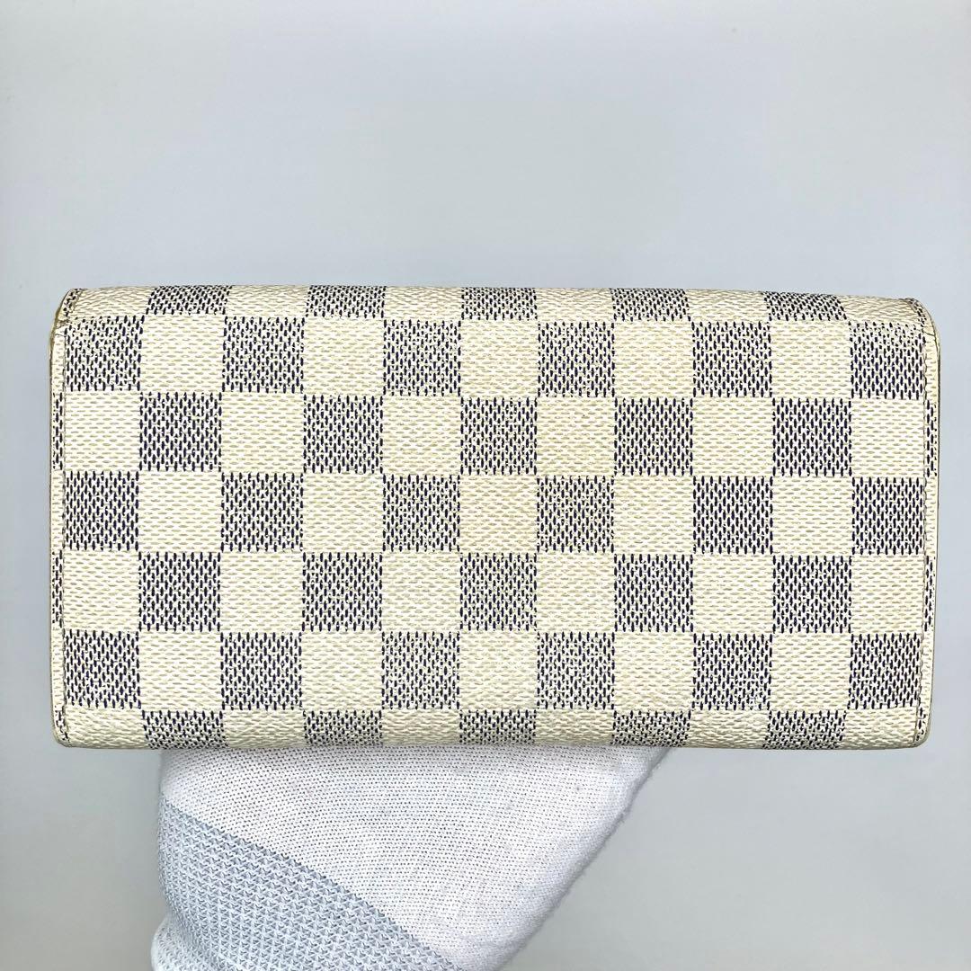 【美品】ルイヴィトン　ポルトフォイユサラ　ダミエ　アズール　長財布　10