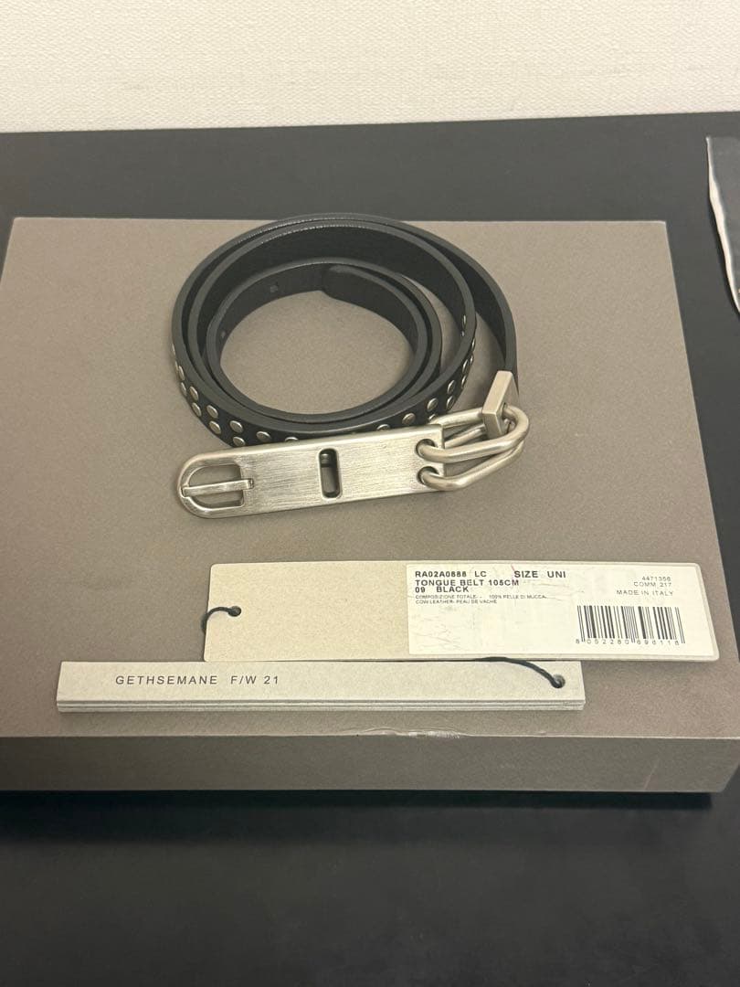 Rick owens Tongue Belt GETHSEMANE 105cm - メルカリ