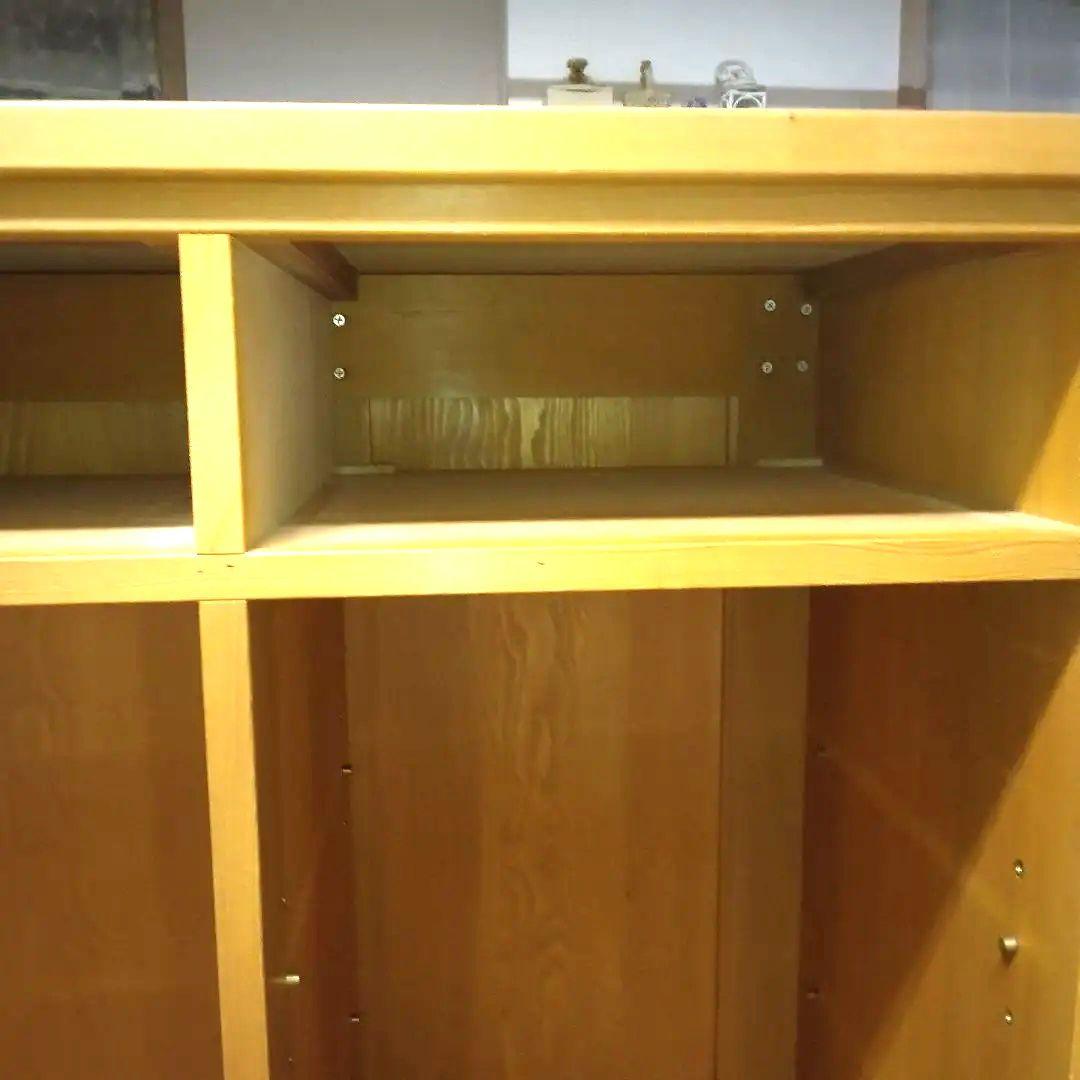 美品 ショップカウンター♥パイン材無垢 収納スペース最大