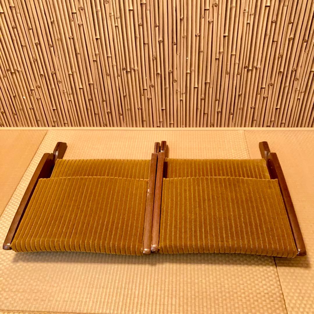 昭和レトロ 高級 和風 折りたたみ座椅子　 アンティーク 2脚セット