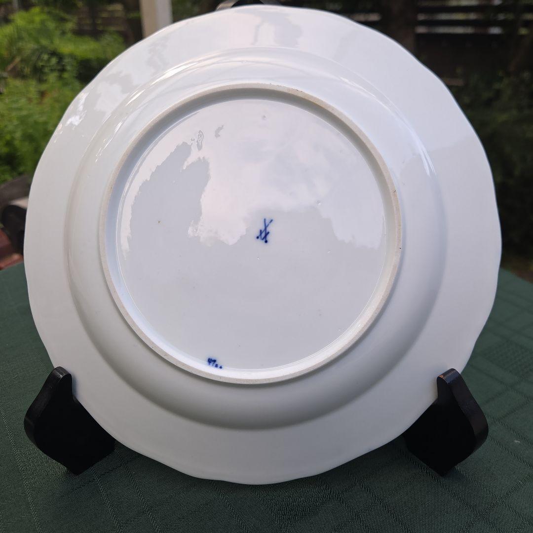 オ-ルドマイセン ブルーオニオン プレ一ト25cm ボタン双剣 - メルカリ