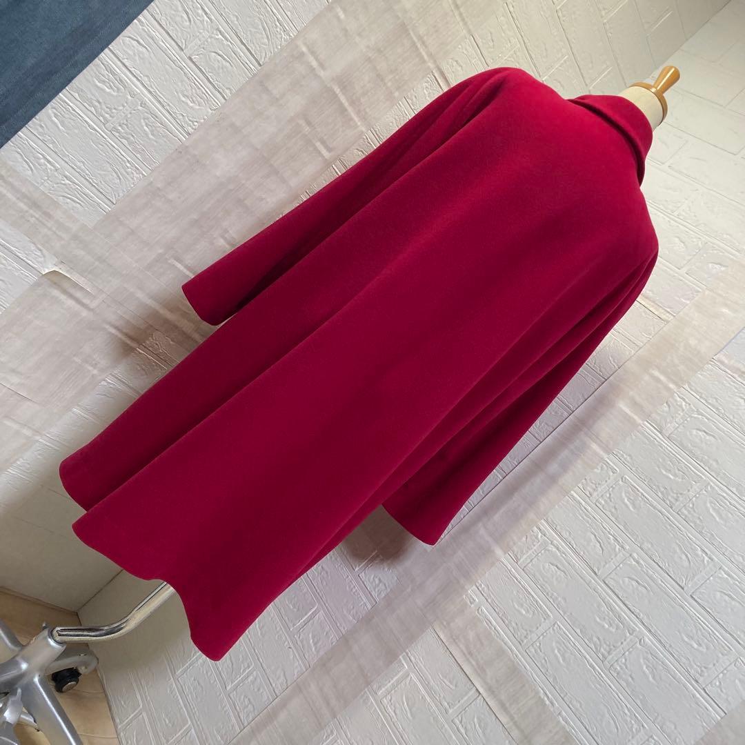 カシミヤ45% イタリー製生地の鮮やかロングコート　プレタポルテ