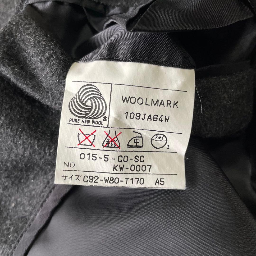 美品✨イヴサンローラン　ステンカラーコート　ロングコート　シルク100% M