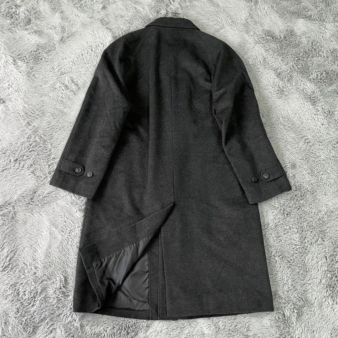 美品✨イヴサンローラン　ステンカラーコート　ロングコート　シルク100% M