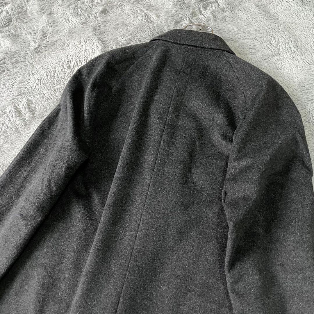 美品✨イヴサンローラン　ステンカラーコート　ロングコート　シルク100% M