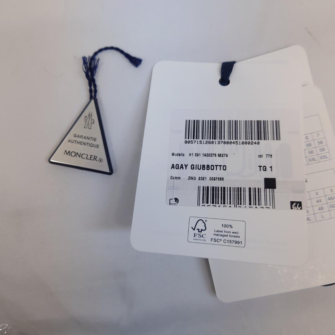 美品 モンクレール Moncler ブラック ライトダウンジャケット 2021年