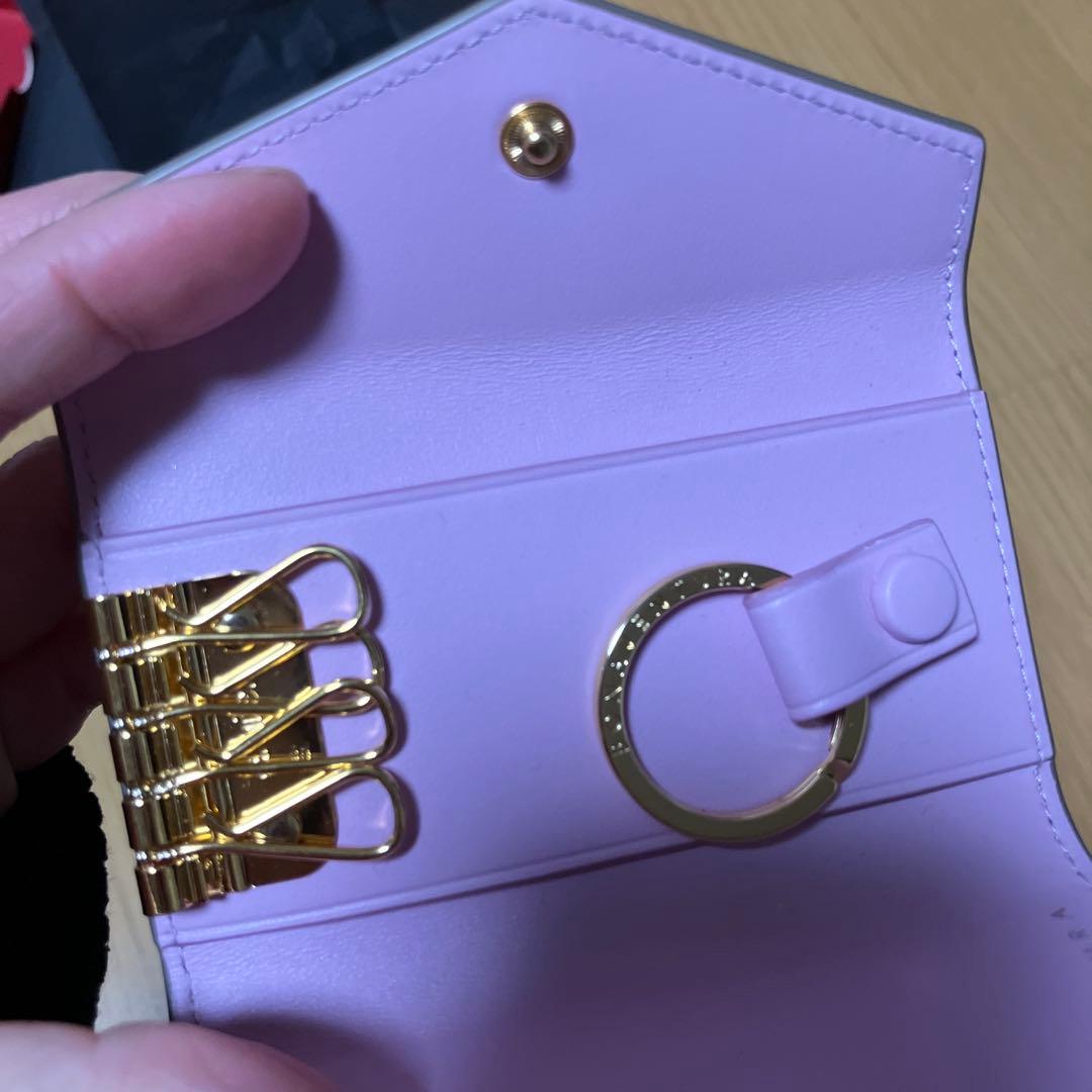 ボナベンチュラ　レザーキーケース ゴールド金具付き