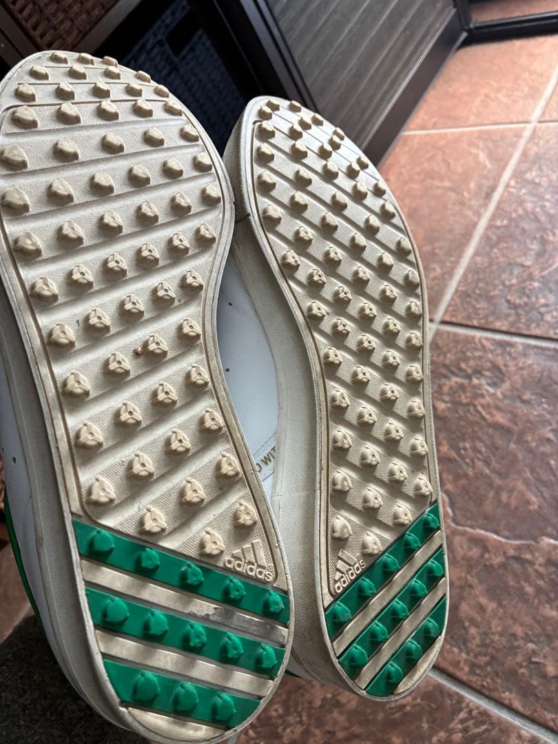 adidas Stan Smith ホワイト/グリーン ゴルフ練習用