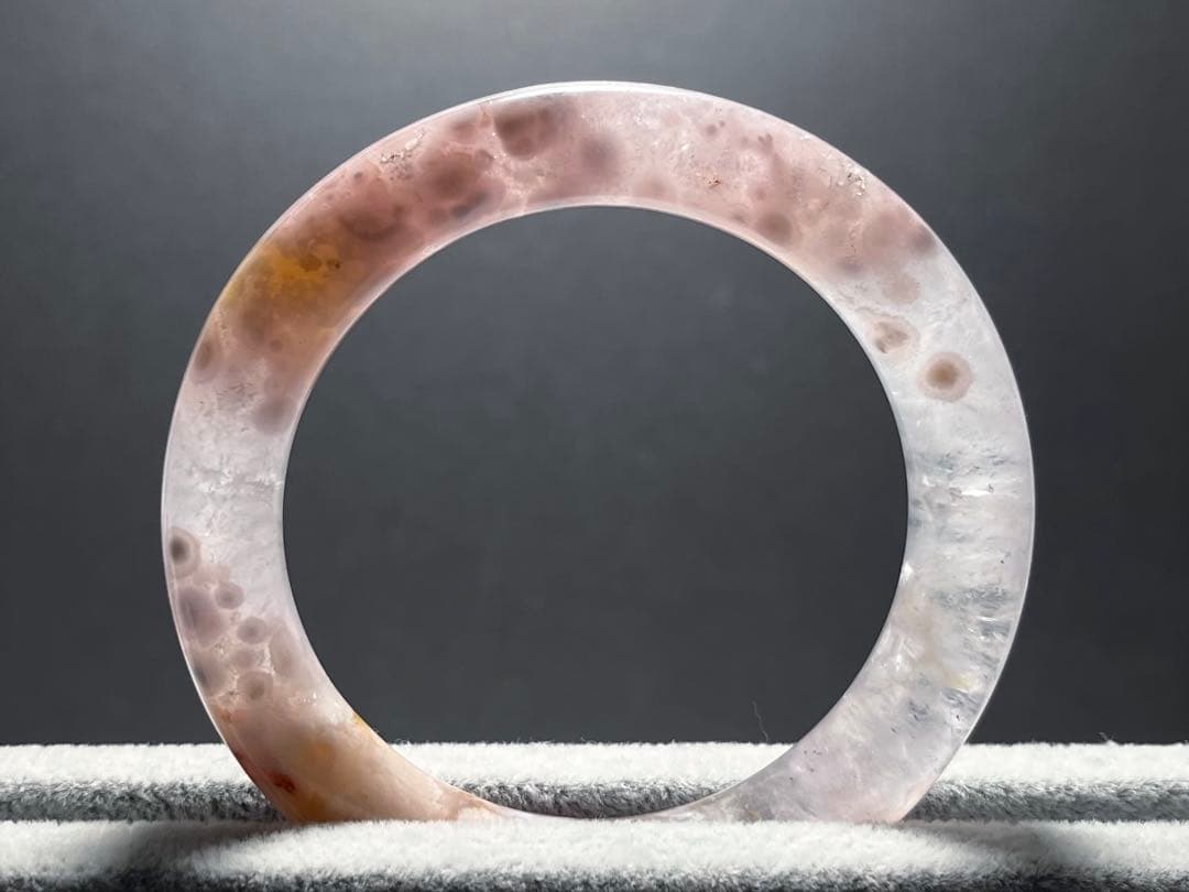 天然紫色　桜瑪瑙バングル　58mm