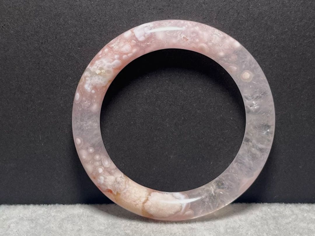 天然紫色　桜瑪瑙バングル　58mm