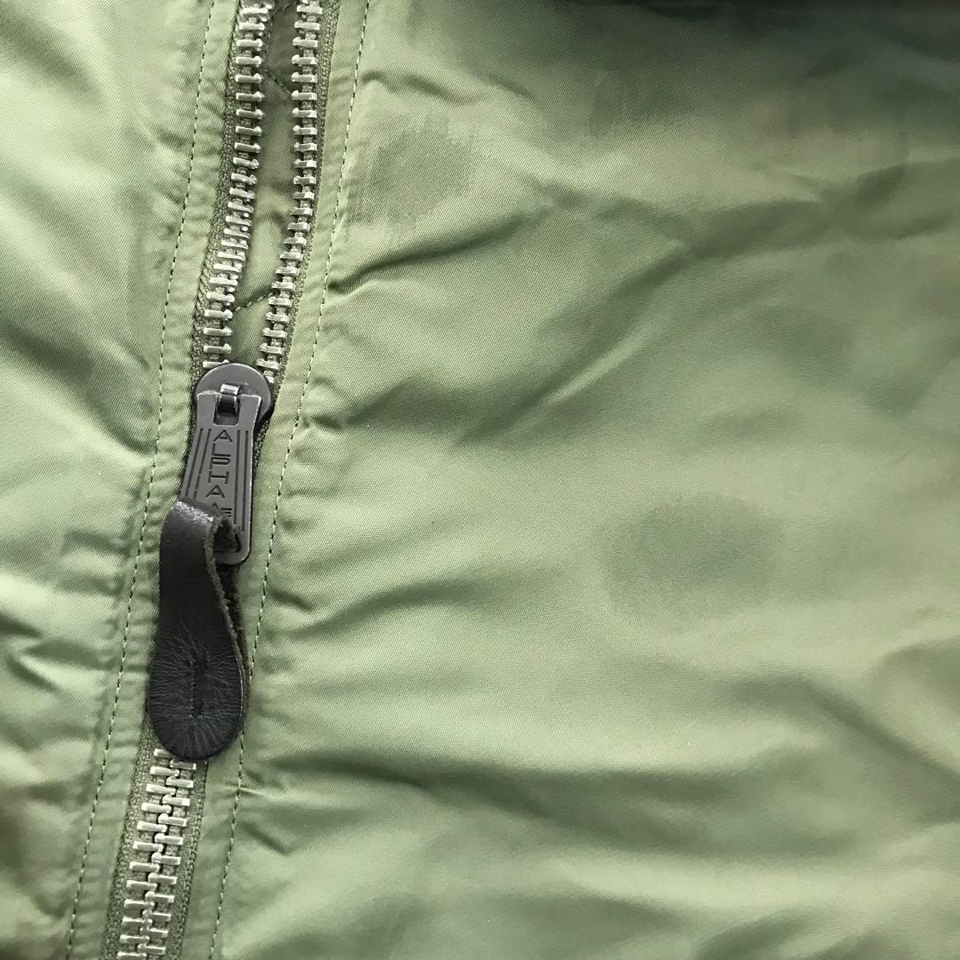 ALPHA MA-1 フライトジャケット 中綿 丈短 カーキ XL