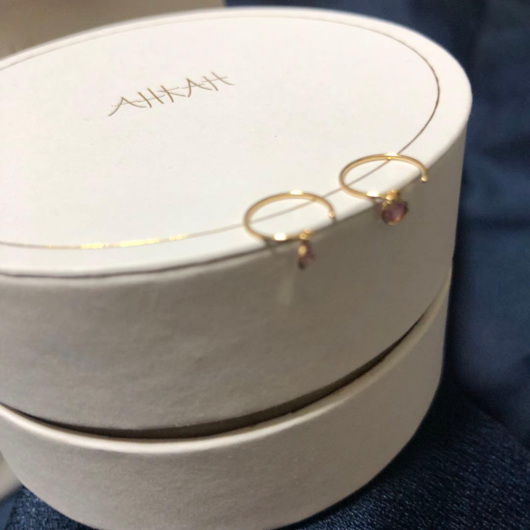 花 様 専用AHKAH K18イエローゴールド ピンクサファイアヌーディー