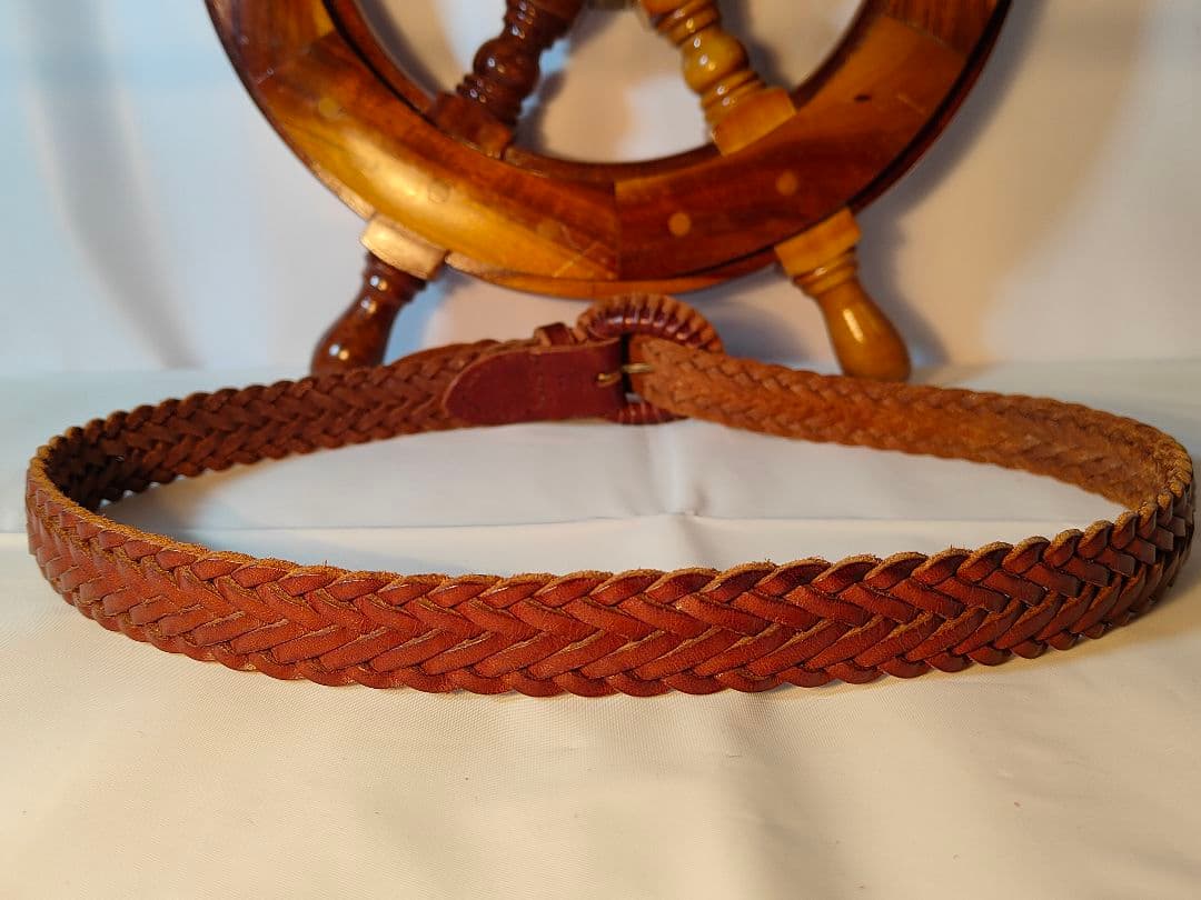 えび【Ｖｉｎｔａｇｅ】Whitehouse Cox編み込みベルト