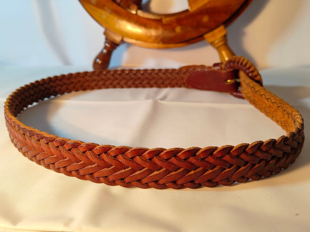 えび【Ｖｉｎｔａｇｅ】Whitehouse Cox編み込みベルト