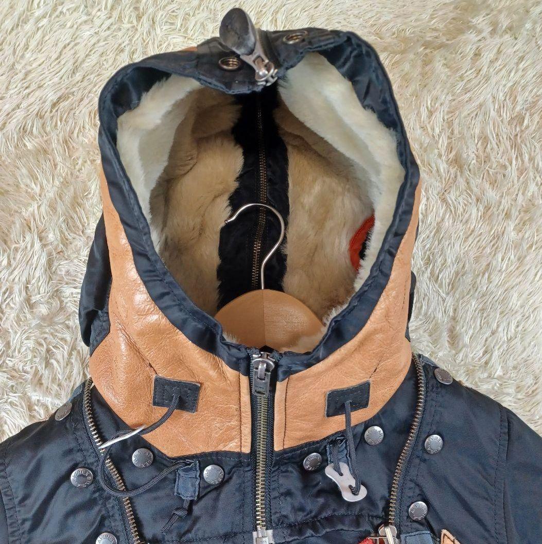 AVIREX アヴィレックス 牛革フード付き 2way フライトジャケット