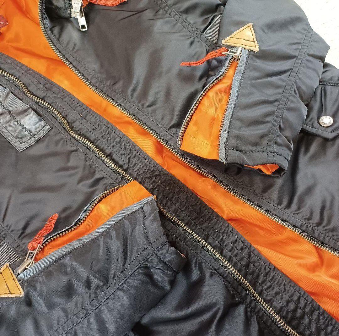 AVIREX アヴィレックス 牛革フード付き 2way フライトジャケット