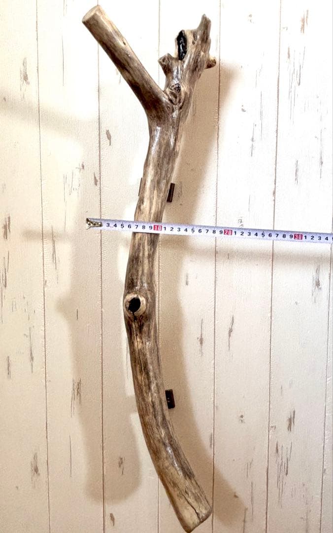 流木　ドアハンドル　ドアノブ　取手　長さ72cm　曲がり×枝×うろ　超希少