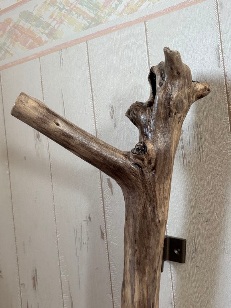 流木　ドアハンドル　ドアノブ　取手　長さ72cm　曲がり×枝×うろ　超希少