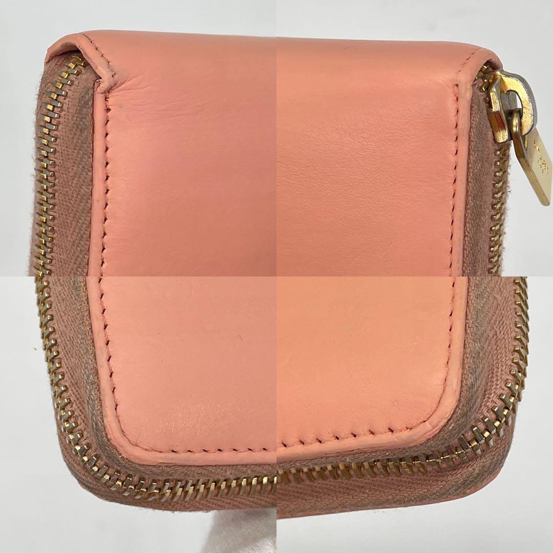 サンローラン 長財布 ラウンドファスナー Yライン ピンクベージュ 付属品完備