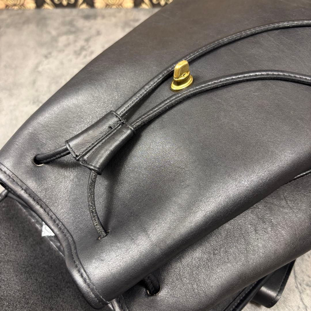 【美品】オールドコーチ COACH ミニリュック ターンロック ブラウン レザー