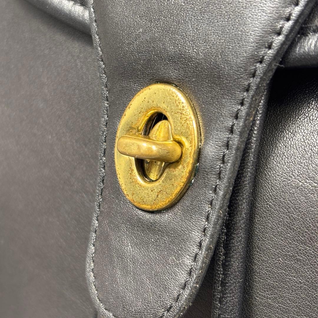 【美品】オールドコーチ COACH ミニリュック ターンロック ブラウン レザー