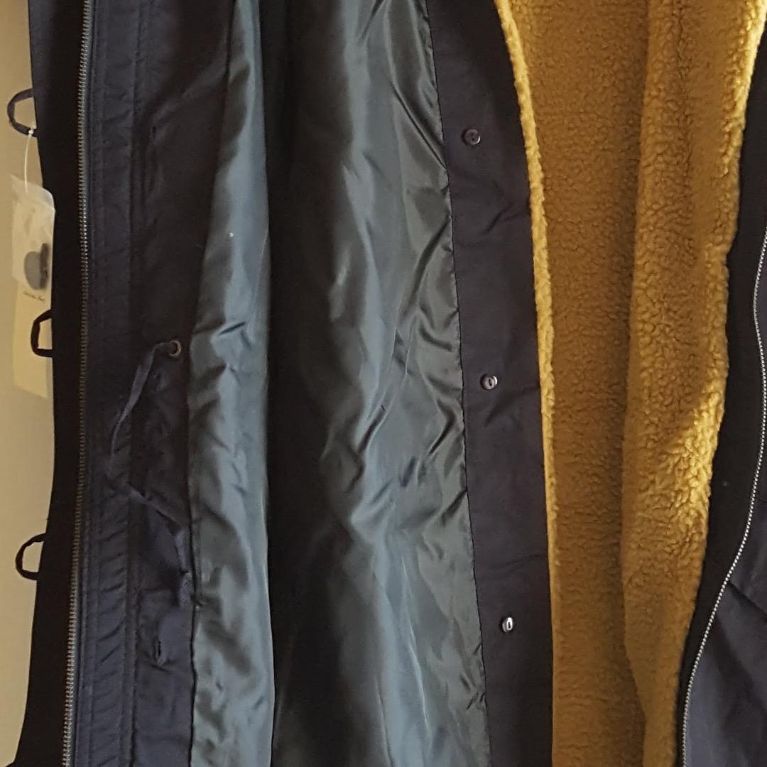 新品　SM2☆ネイビー／ライナー付きもこもこあったかモッズコート