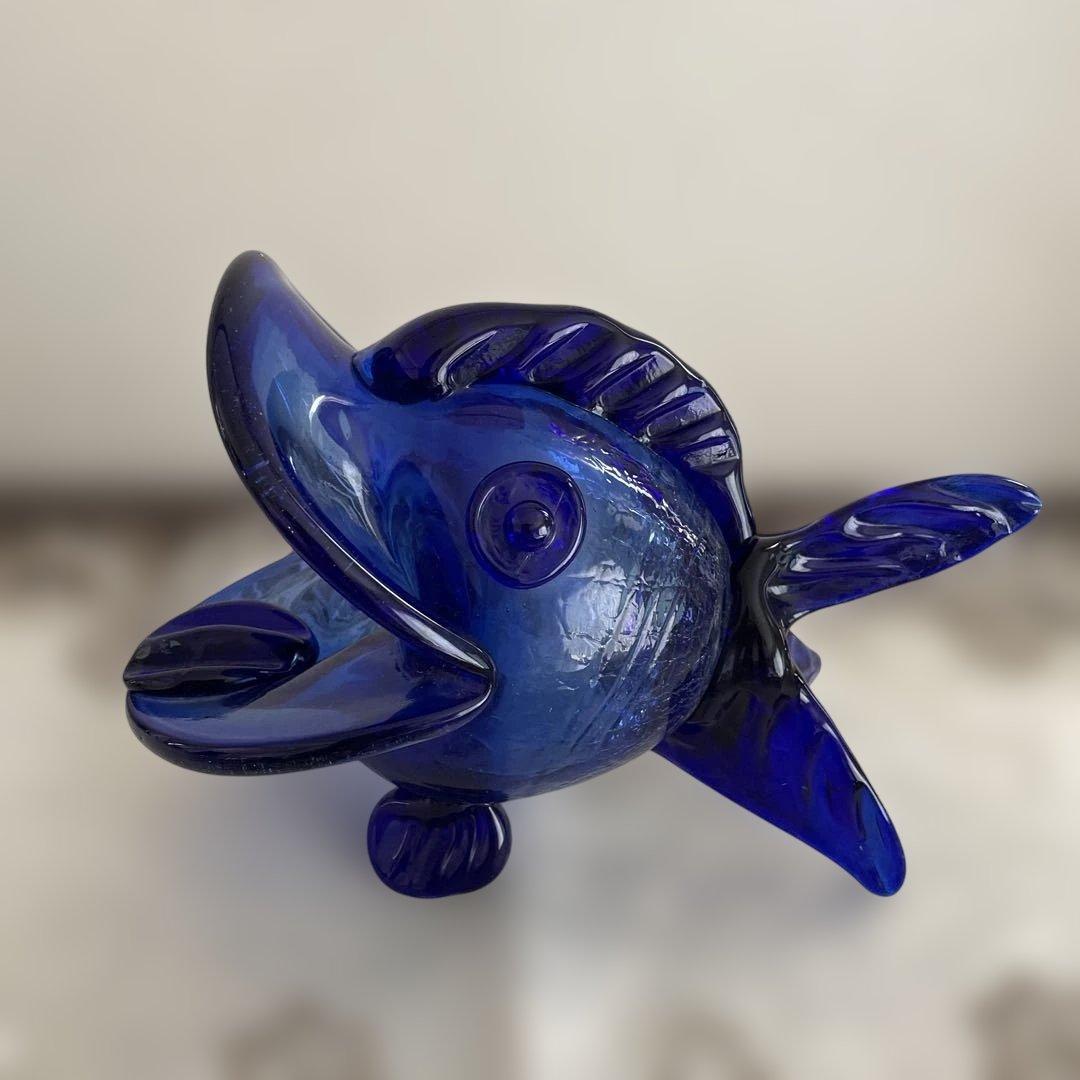 琉球ガラス 魚型オブジェ 灰皿 - メルカリ