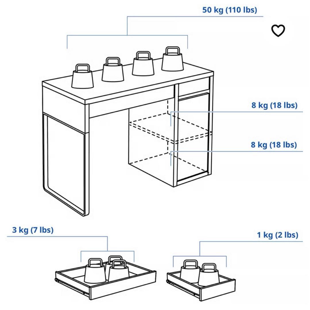 イケア デスク 机 MICKE ミッケ オーク