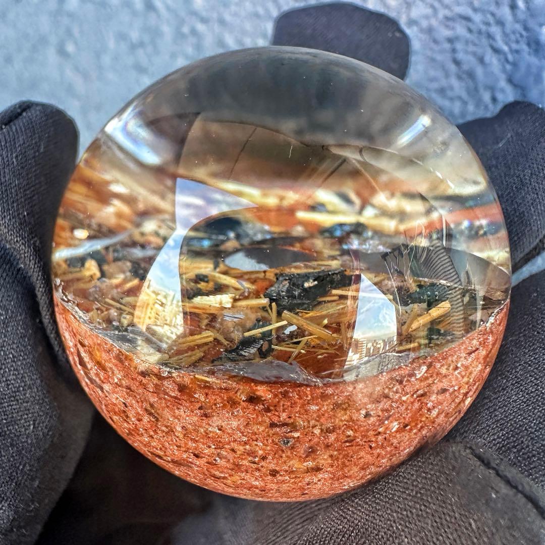 金運❗️レインボー☆タイチンルチル パイライト共生 ガーデンクォーツ