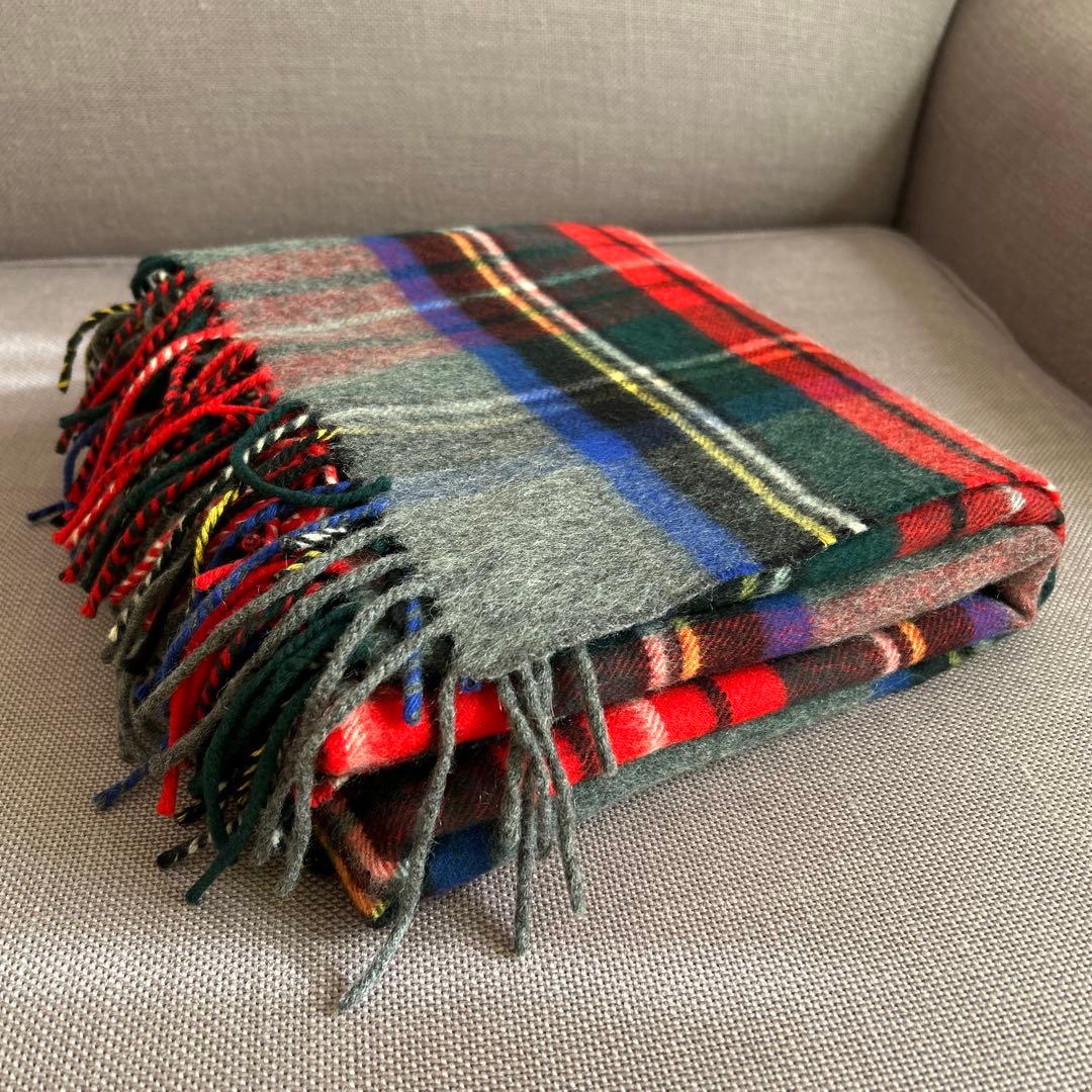 JOHNSTONS OF ELGIN タータンチェックストール　大判