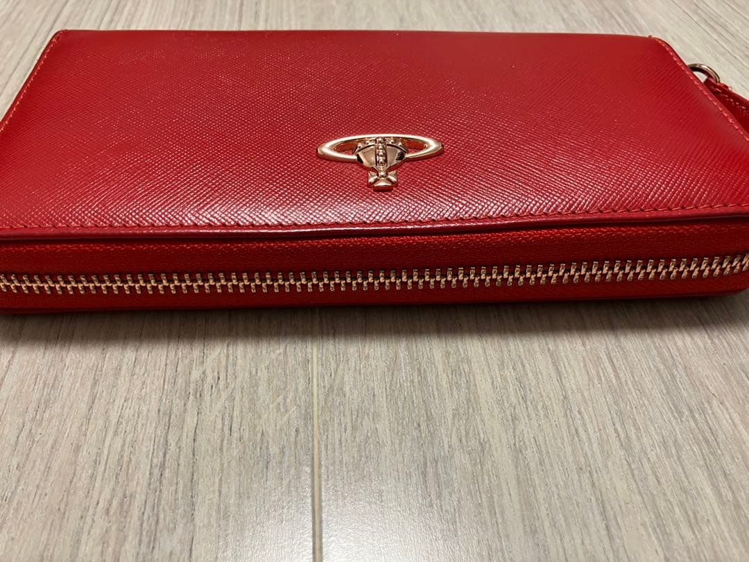 【美品】ヴィヴィアンウエストウッド サフィアーノラウンドジップウォレット