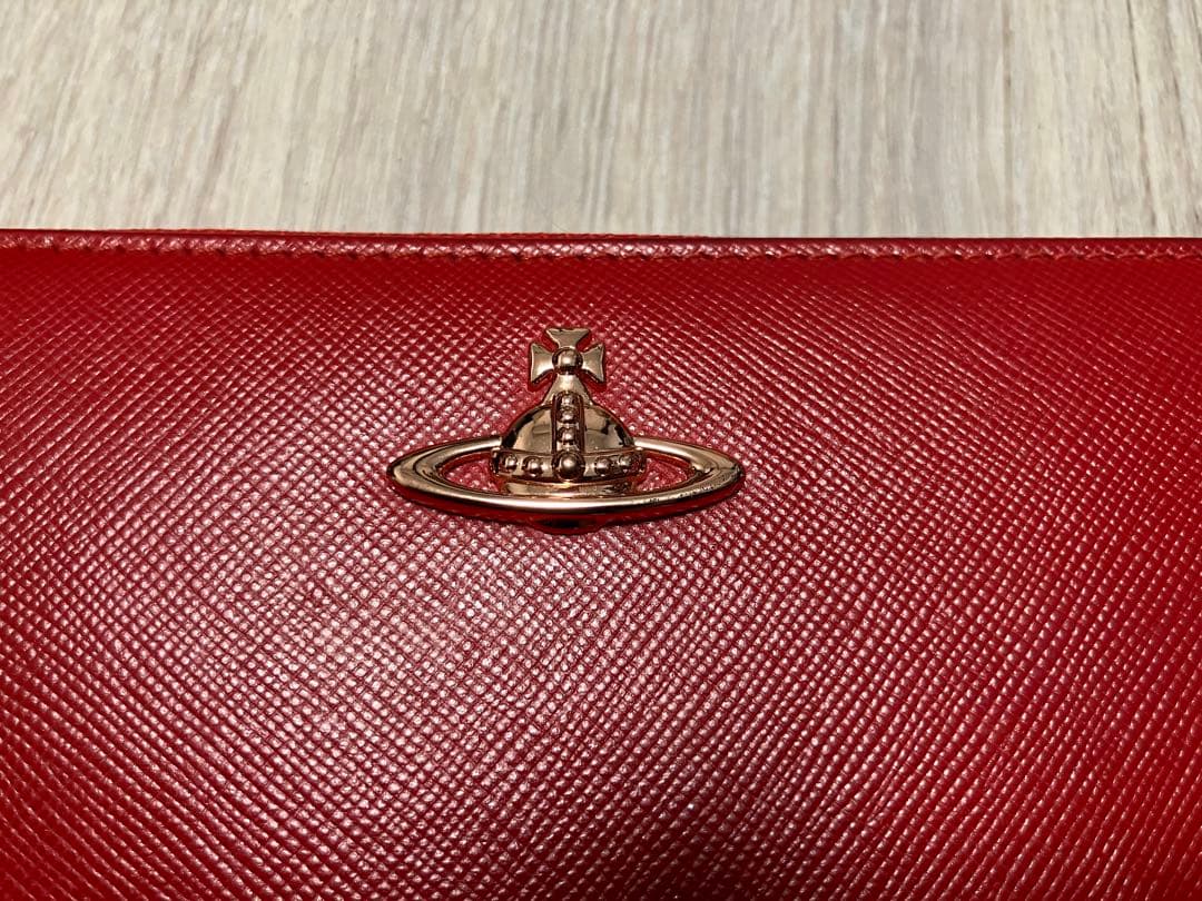 【美品】ヴィヴィアンウエストウッド サフィアーノラウンドジップウォレット