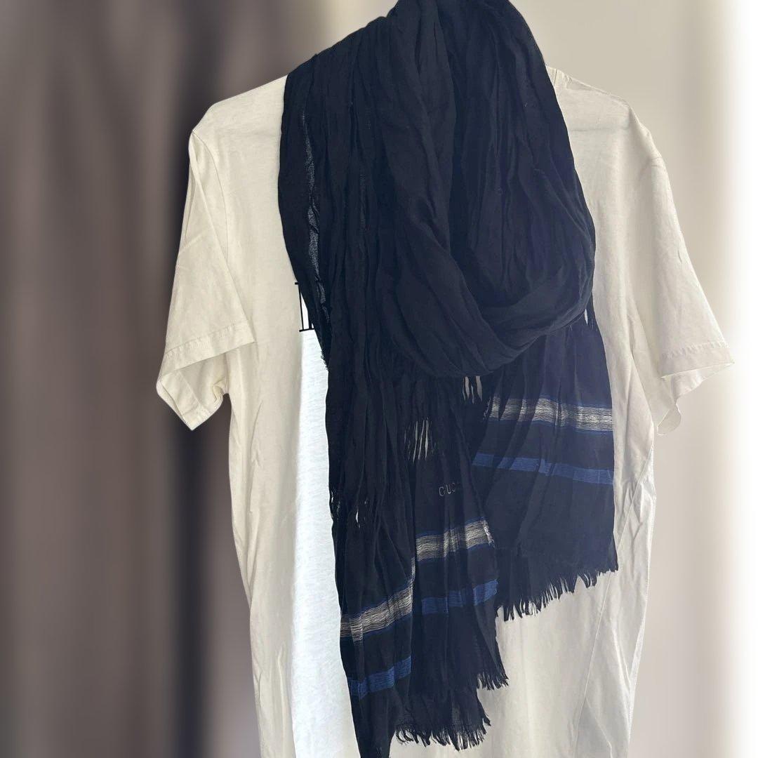 GUCCI 大判ストライプデザイン ストール