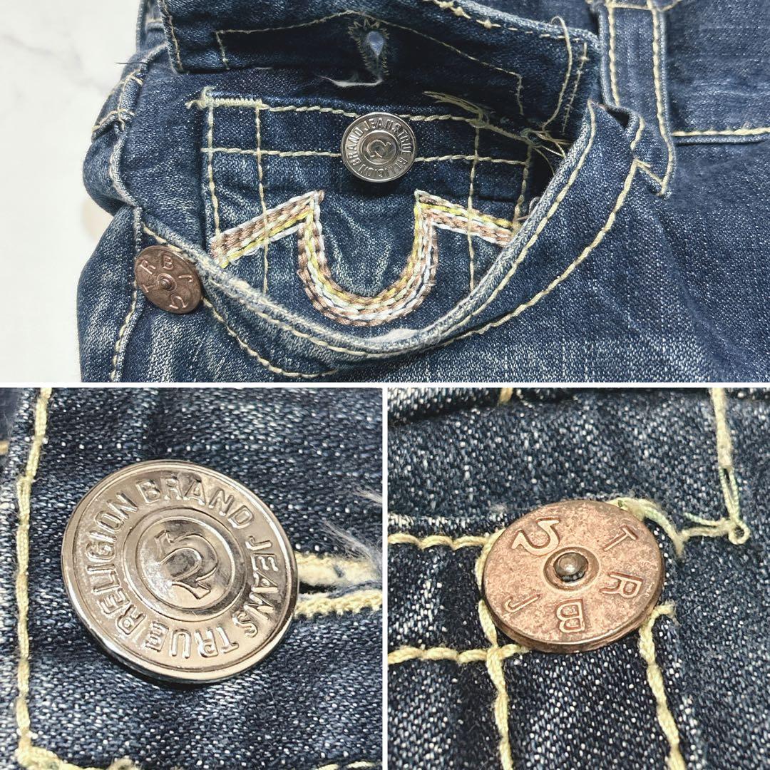 トゥルーレリジョン レインボーステッチ ブーツカット 34 BILLY デニム