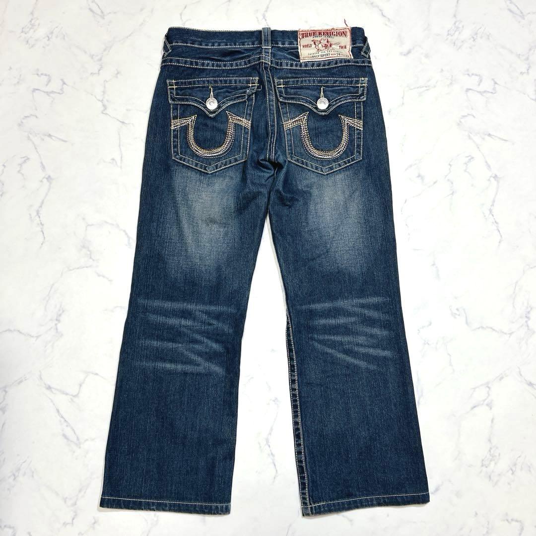 トゥルーレリジョン レインボーステッチ ブーツカット 34 BILLY デニム