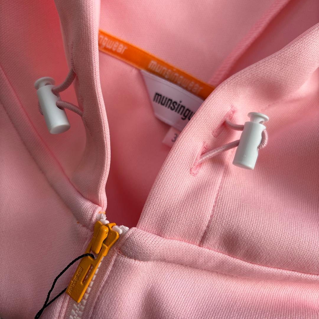 新品 munsingwear 吸汗ストレッチフルジップフレアパーカー