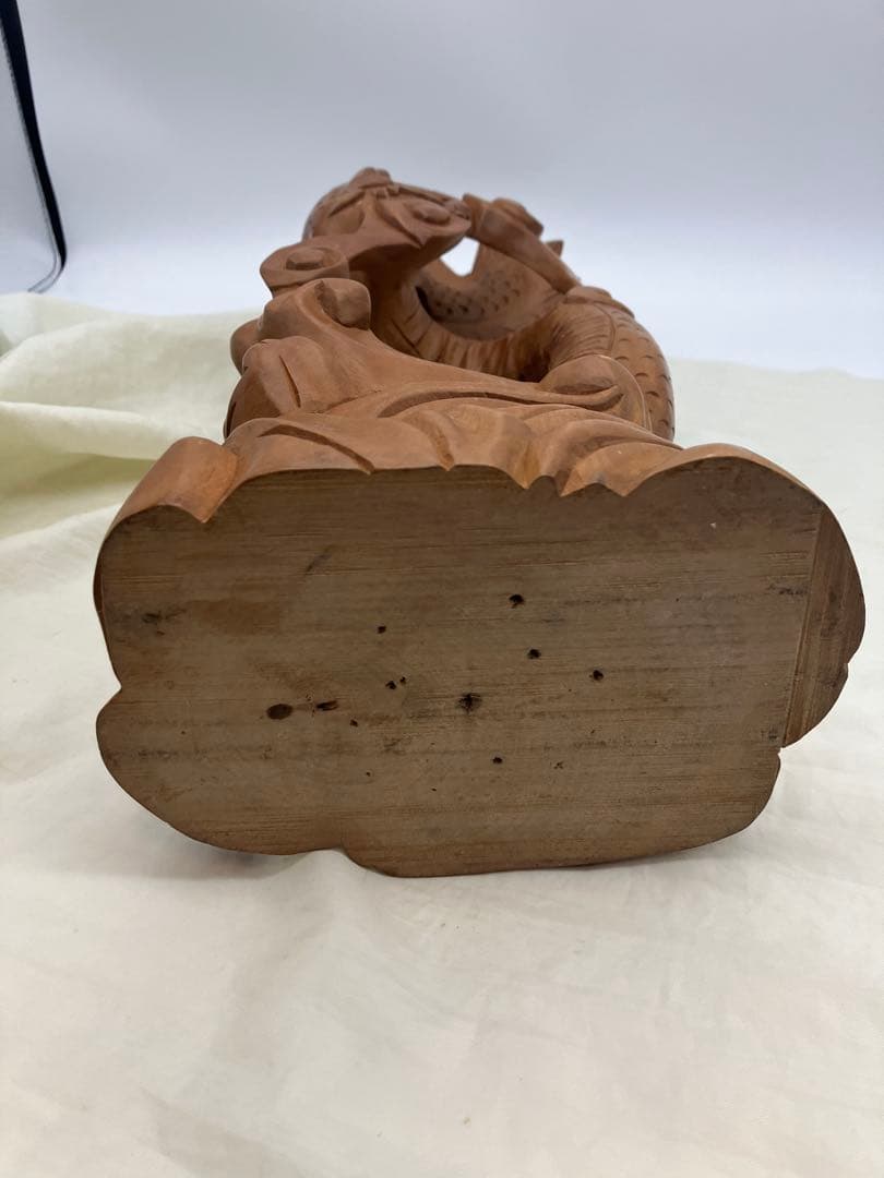 龍神 木彫り 龍の干支 置き物 龍 開運 和風置物 ドラゴン 約45cm 竜