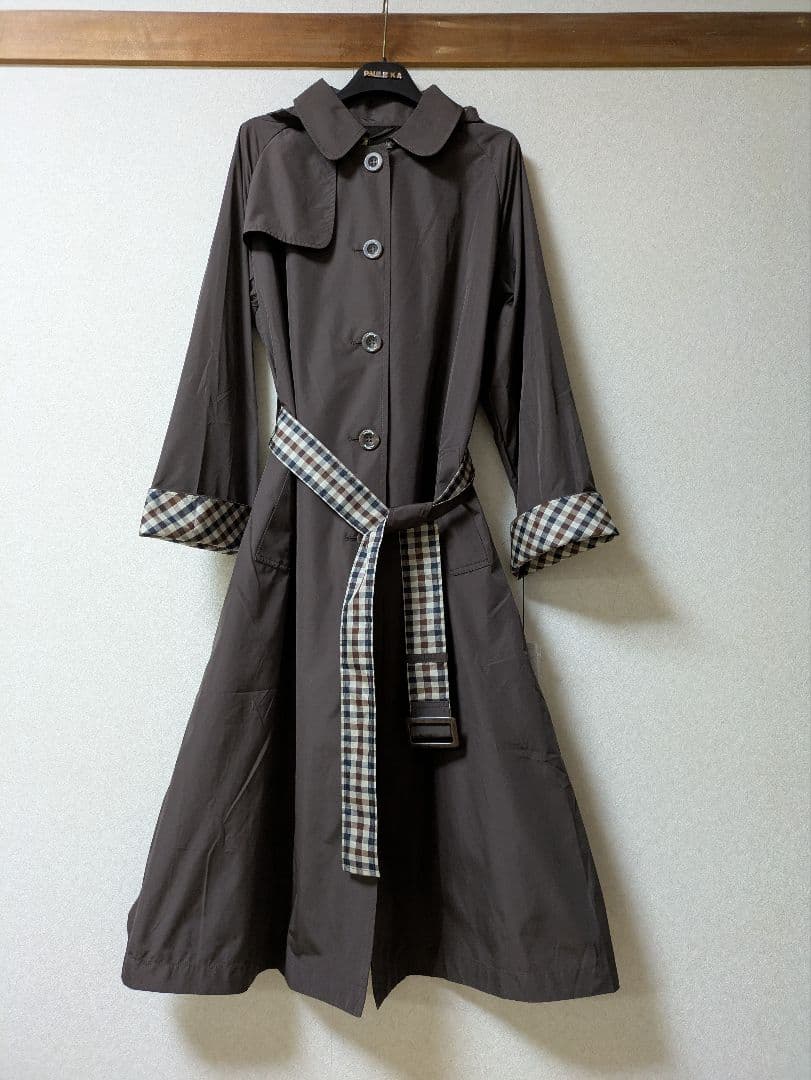 新品アクアスキュータム レインコートトレンチコート Lサイズ 大きいサイズ