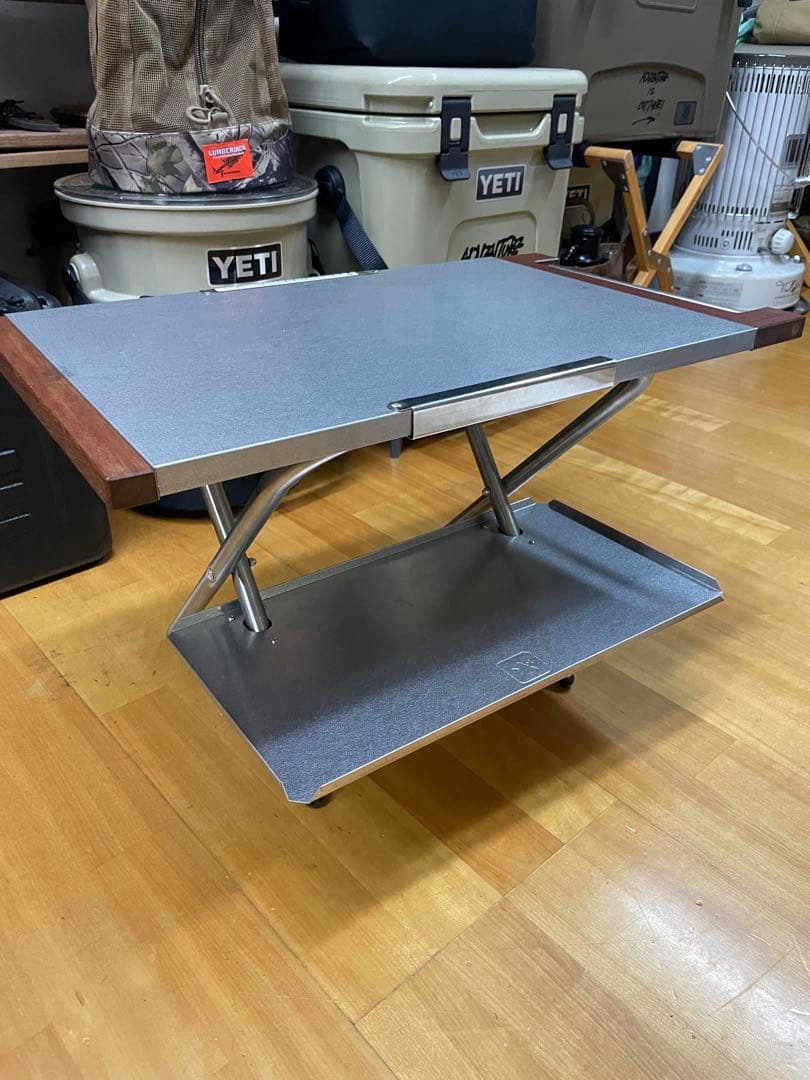 エ*ロ様 ユニフレーム焚き火テーブルサイドバーカスタム+別注レッグ