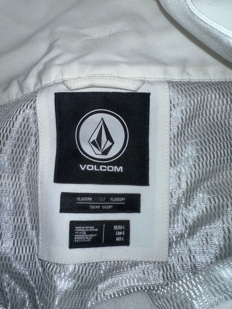 VOLCOM ホワイト ビブパンツ