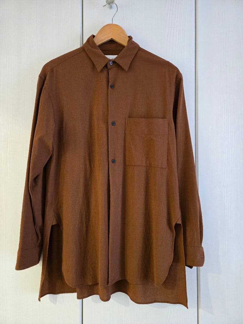 極美品 AILE par EDIFICE ウールシャツ 40 茶 ブラウン - メルカリ