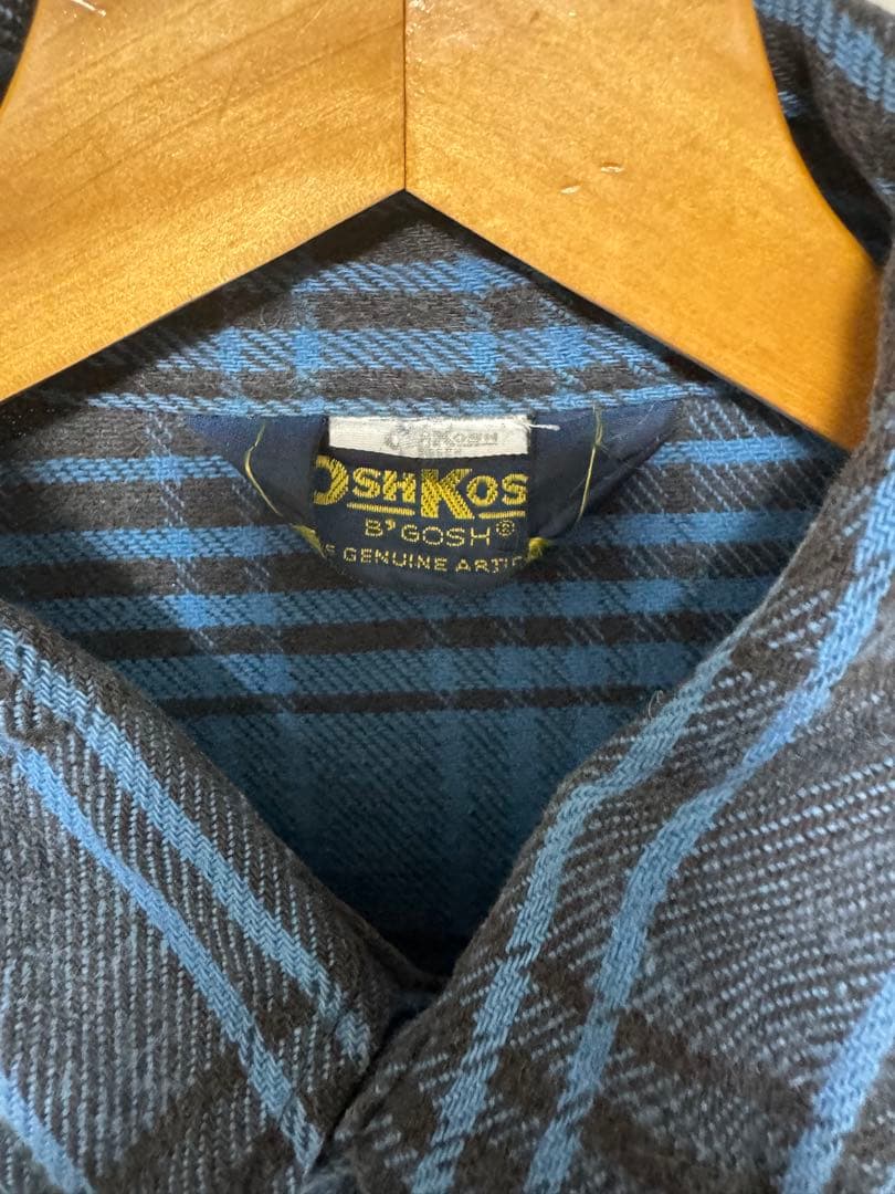 OshKosh 青黒チェック柄ネルシャル