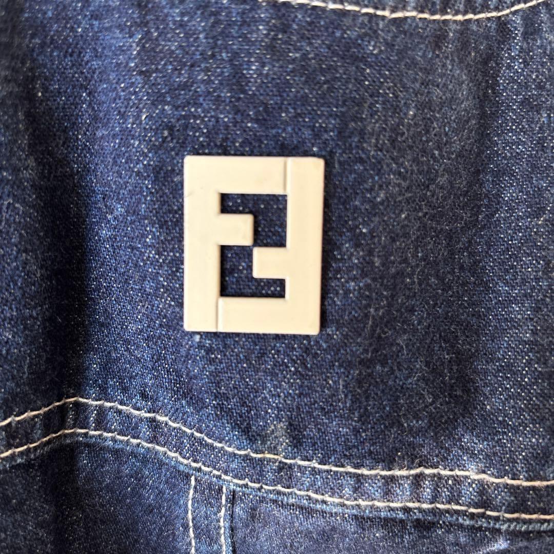 《美品》FENDI インディゴデニム ノースリーブワンピース