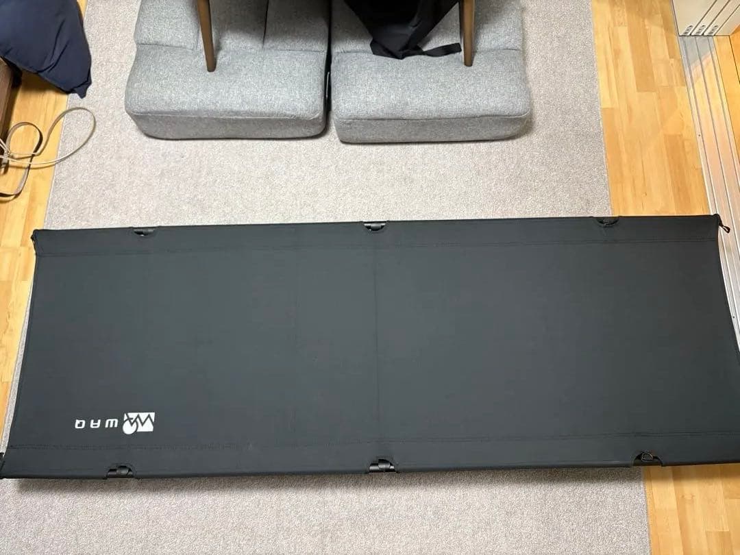 お盆前まで　WAQ 2WAY フォールディングコット　ブラック