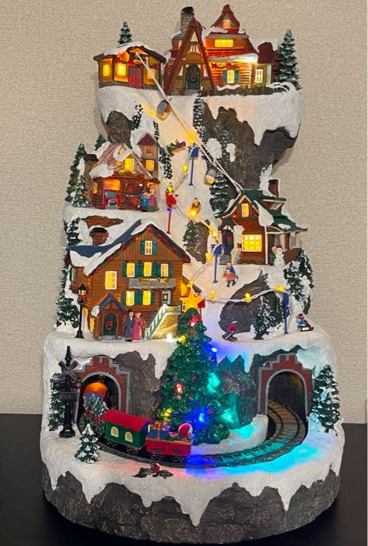 クリスマスオルゴールアニメイテッドコストコ2024LEDライト音楽付