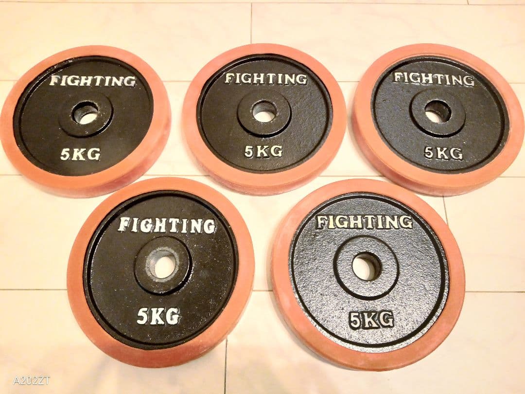 ファイティングロード ダンベル50kg 赤ゴム (シャフトは未開封の未使用品）